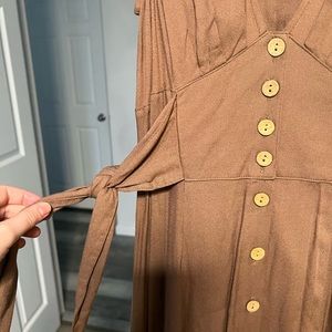Brown midi dress